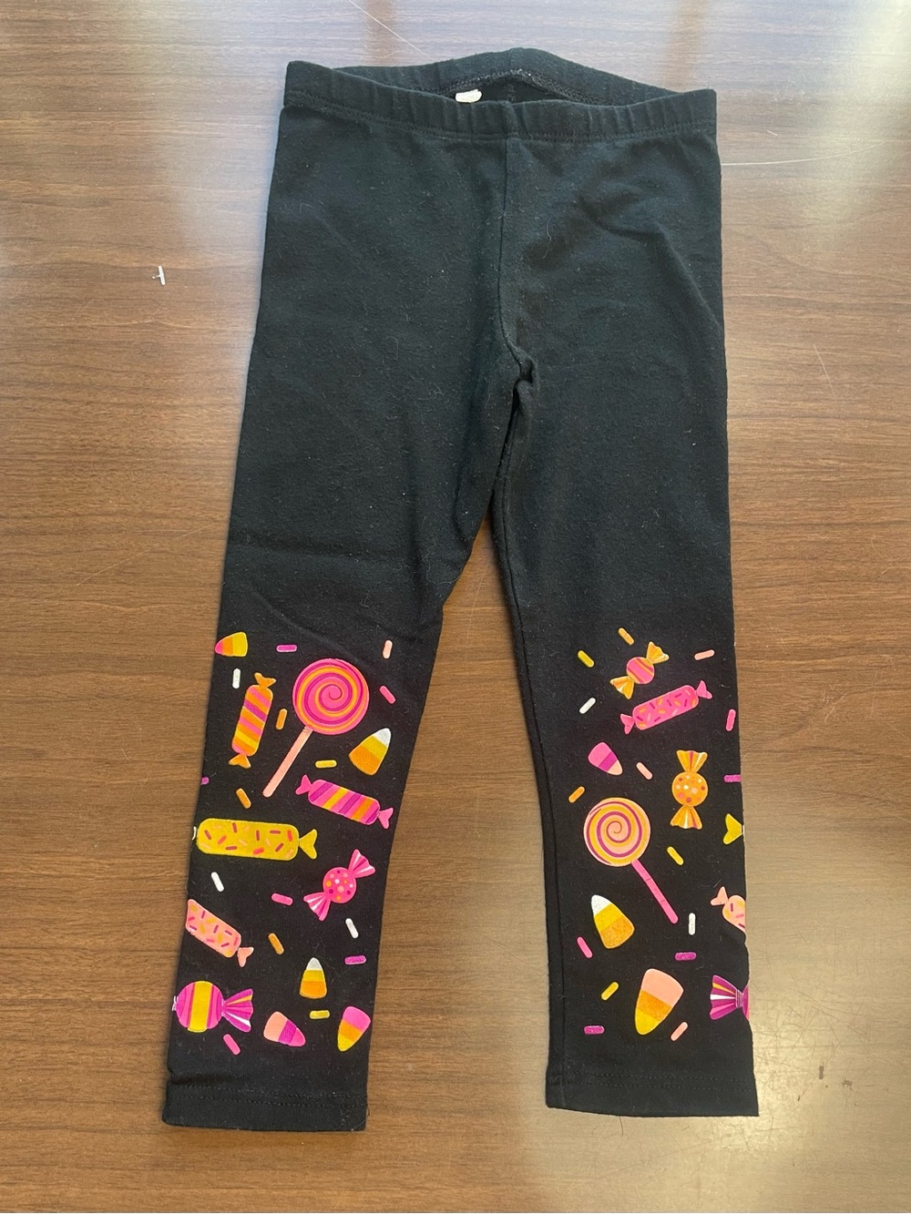 Cat & Jack Girls' Black Candy Print Leggings